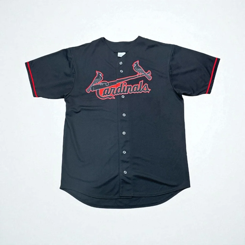 St. Louis Cardinals MLB Baseball Majestic Genuine Merchandise Black Jersey XL - Picture 2 of 6